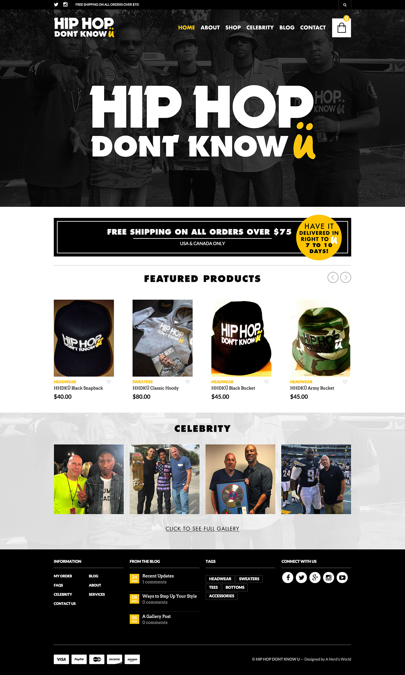 Hip Hop Website Design