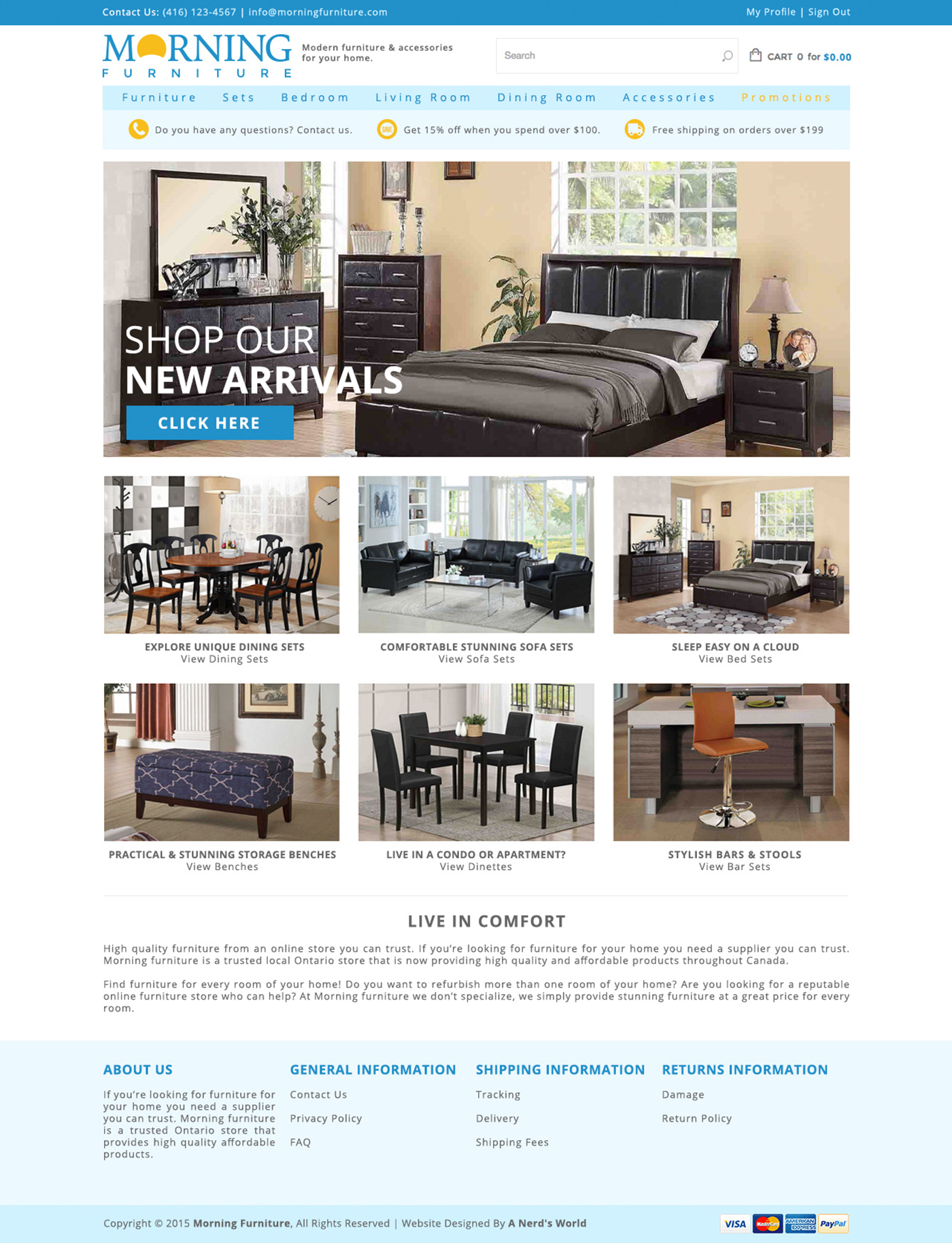 Furniture Website Design Toronto